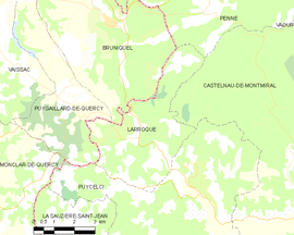 Mapa obce Larroque