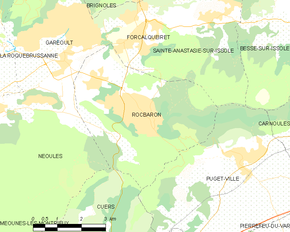 Poziția localității Rocbaron