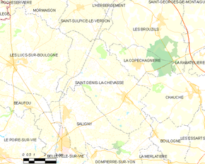 Poziția localității Saint-Denis-la-Chevasse