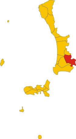 Elhelyezkedése Livorno térképén