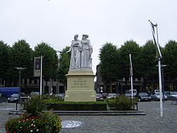 Socha Jana a Huberta van Eyckových na náměstí Marktplein