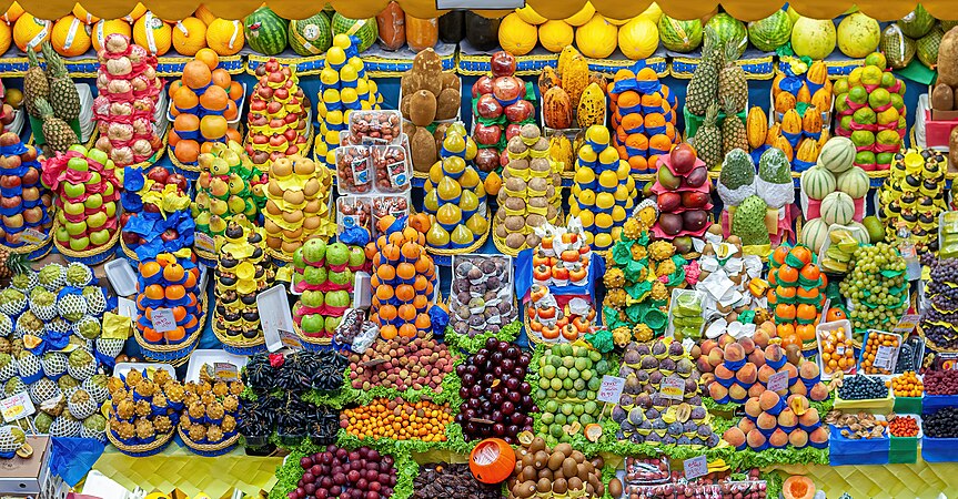 聖保羅一處市場內的蔬菜水果店。