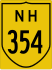 National Highway 354 marker