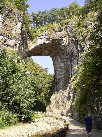 Die Natural Bridge im Shenandoah Valley in Vir...