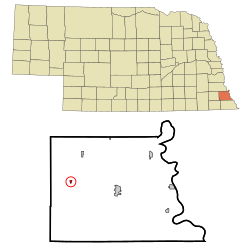 Location of Johnson, Nebraska