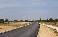 Budowany odcinek obwodnicy w Chlebni (lipiec 2022)