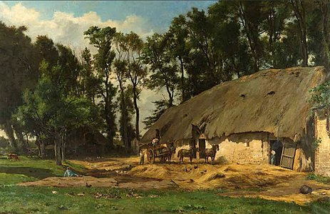 La Ferme Groult à Criquebeuf (1875) par Paul-Alfred Colin.