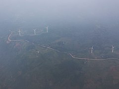 Pililla wind farm from air