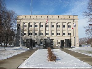 Das Pocahontas County Courthouse in Pocahontas, seit 1981 im NRHP gelistet[1]