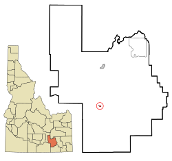 Location of Rockland, Idaho