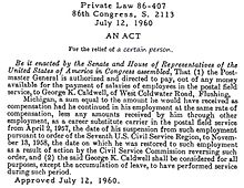 An Act of Congress from 1960 Private Law 86-407.jpg