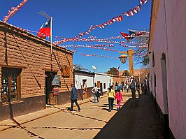 Straat in het centrum van San Pedro de Atacama