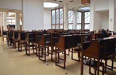 One of the reading rooms inside the Library.