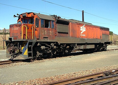 No. 34-226 in Spoornetoranje kleurskema, Vryheidwerf, KwaZulu-Natal, 16 Augustus 2007