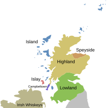 The regions of Scotch whisky Scotch regions.svg