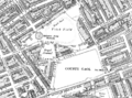 Mapa de 1899 que muestra donde se encontraba el 'Vetch Field'.