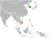 Location map for South Korea and South Vietnam.