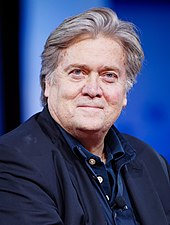 Steve Bannon at the 2017 Conservative Political Action Conference Steve Bannon at 2017 CPAC by Michael Vadon.jpg