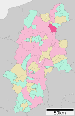 Location of Suzaka in Nagano Prefecture