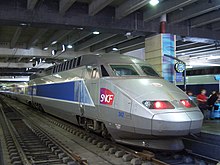 TGV en gare de Paris-Montparnasse.