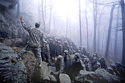 U.S. Army Ranger School Mountain Phase - Rappelling