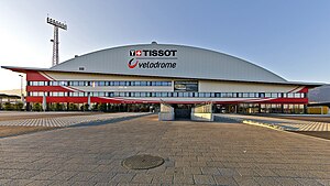 Aussenansicht des Tissot Velodrome mit neuem Namen (ab 2016)