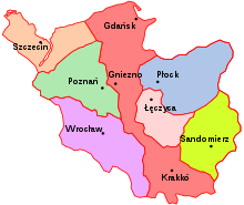Polsko po smrti Boleslava Křivoústého v roce 1138, Jindřichovo dědictví světle zeleně