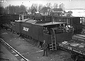 Een pantsertrein bij het station in de tijd van de Estische Onafhankelijkheidsoorlog