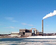 A waste-to-energy plant in Saugus, Massachusetts, the first plant in the United States. Wheelabrator Waste-to-Energy Plant, Saugus MA.jpg