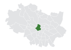 Location of Szczepin within Wrocław