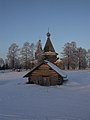 grenier derrière l'église en hiver