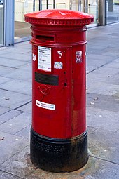 Standard red UK pillar box