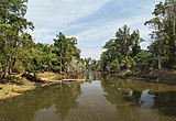 Moat that surrounds the temple complex