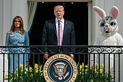 President Trump and First Lady Melania Trump host the White House Easter Egg Roll 2019 White House Easter Egg Roll (32734550627).jpg