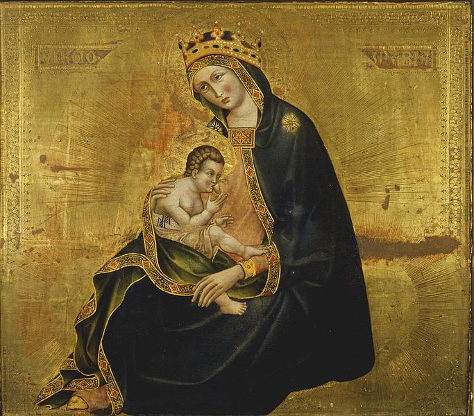 File:2 Nicolò Semitecolo Madonna dell'umiltà 66x72, Tavola, Padova, Museo Diocesano.jpg
