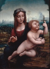 Leonardo da Vinci'nin "Virgen del huso" adlı eseri
