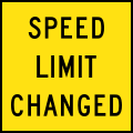 (T1-SA109) Speed Limit Changed (Used in South Australia)