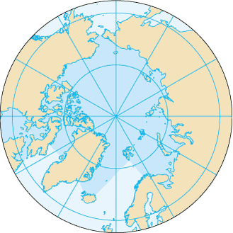 Map of the North Pole