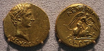 Münzen aus Gold aus der römischen Zeit