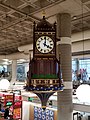 The Clock Of The Charging Horsemen, also known as the Birks Clock, located at the Hamilton Farmers' Market in Hamilton, Ontario, Canada. Built in 1930, the clock was originally located on the Birks Building at the corner of King and James Streets. After several relocations, the clock's current and permanent home is now the Hamilton Farmers' Market. Every 15 minutes, the miniature knights joust as they rotate around the clock's base. The clock also chimes and plays music. The clock sounds very similar to a carillon