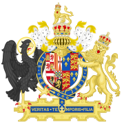 El Águila de San Juan como soporte en el Escudo de la reina María de Inglaterra, esposa de Felipe II.