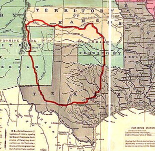 Comancheria, territory controlled by the Comanches, prior to 1850 Comancheria.jpg