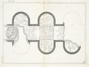 Croquis de l'une des mosaïques