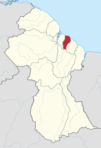 Demerara-Mahaica – Localizzazione