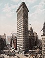 The iconic Flatiron Building, New York, shortly after its construction in 1903