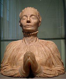 Dorotea Dánská, busta na jejím náhrobku v katedrále v Königsbergu