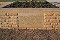 El Alamein Commonwealth cemetery plaque- '1939–1945 The land on which this cemetery stands is the gift of the Egyptian people for the perpetual resting place of the sailors, soldiers and airmen who are honoured here.'