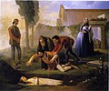 Похороны Пии де Толомеи/Нелло у могилы Пии де Толомеи. Enrico Pollastrini, ок. 1850