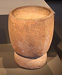 Stone mortar from Eynan, Natufian period, 12,500–9500 BC