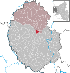 Poziția Feuerscheid pe harta districtului Eifelkreis Bitburg-Prüm